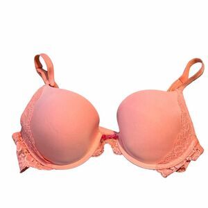 VICTORIA’S SECRET Women’s Peach Dream Angels Perfect Coverage Bra Size 34C